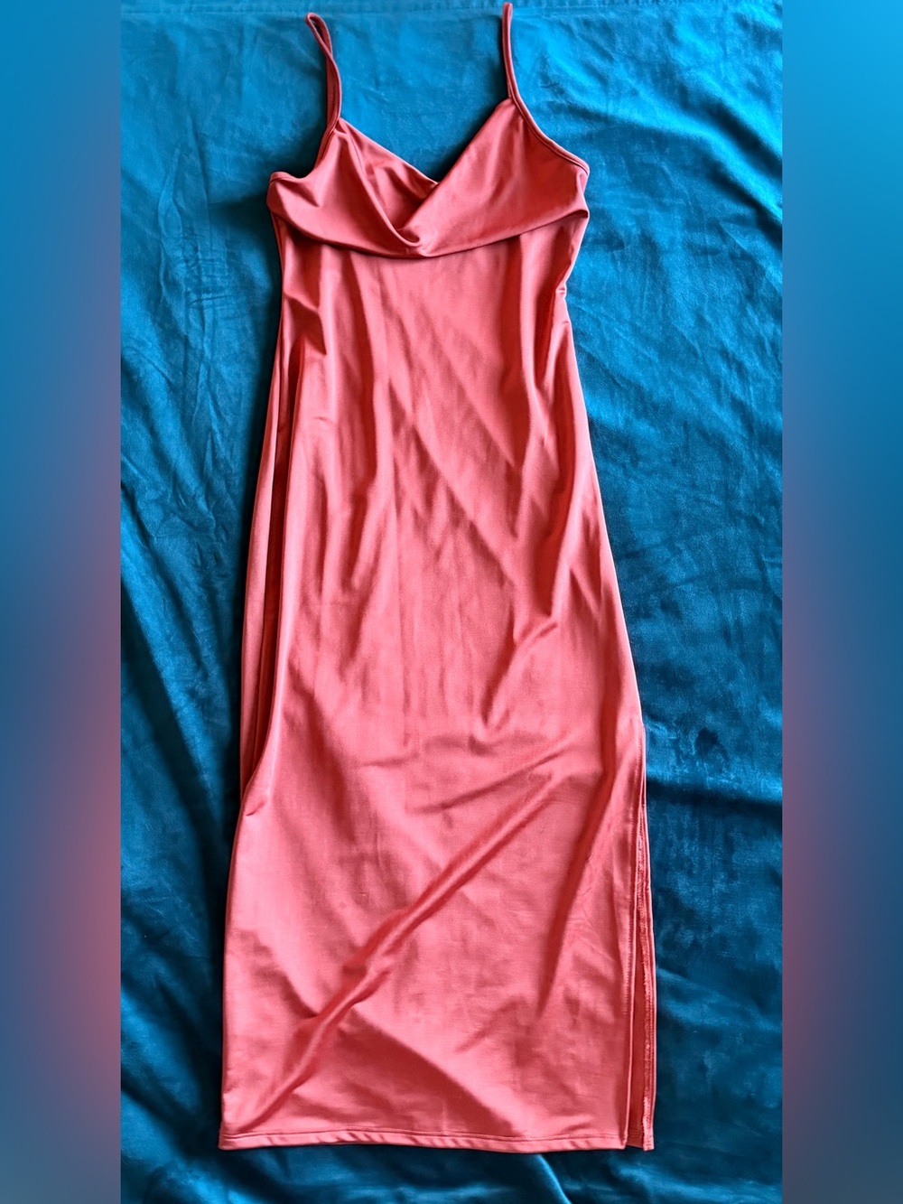 Copper Satin Slip Dress
